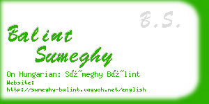 balint sumeghy business card